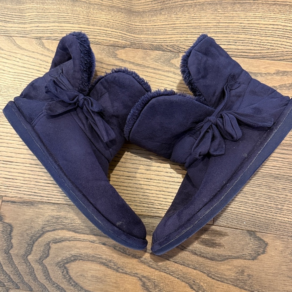 Steve Madden Vintage Purple Faux Fur Slippers
